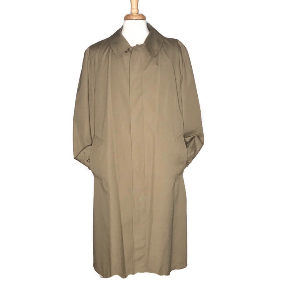 Towne by London Fog Tan Overcoat Coat Size 44L